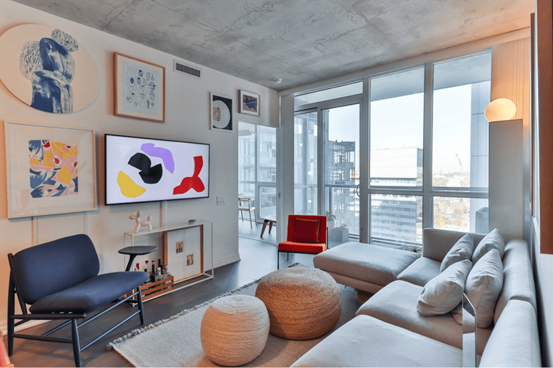 Young professionals in premium living space
