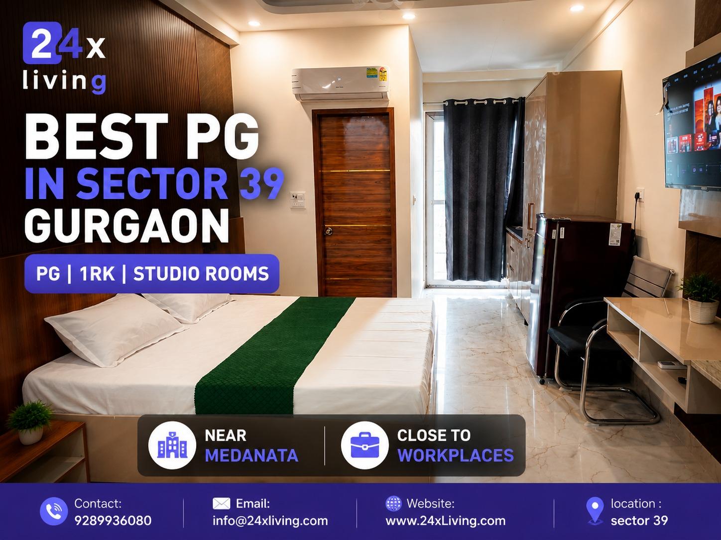 Best PG in Sector 39 Gurgaon for Working Professionals | 24xLiving